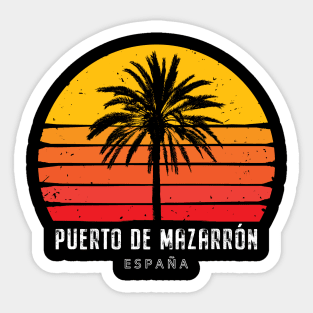 Sunset Palm Tree - Puerto de Mazarron Sticker